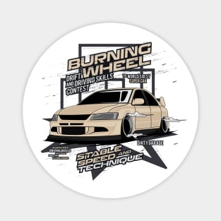 Evo IX - Burning Wheel Magnet